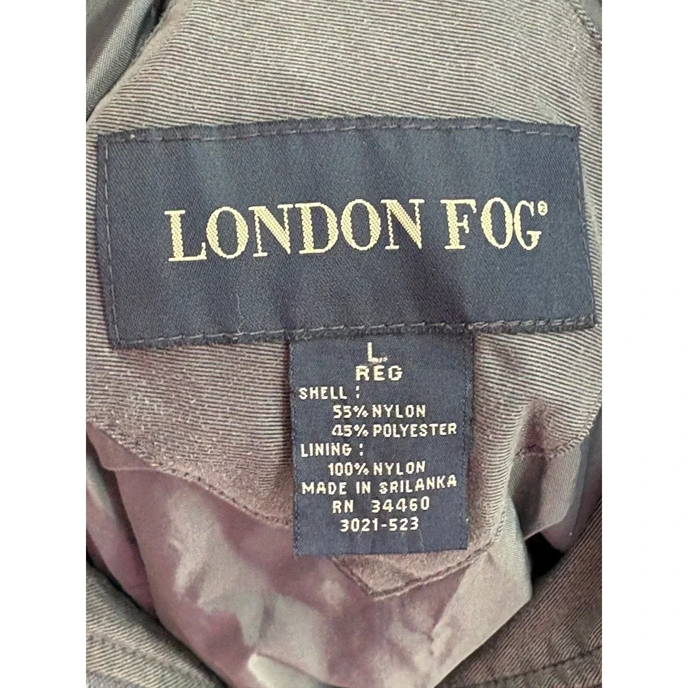London‎ Fog Hooded Parka Jacket Gray Full Zip Drawstring Waist Large